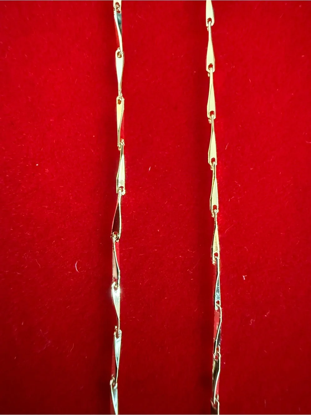 18” 18K Gold Dipped, Geometric Link Necklace
